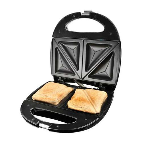 Sandwich maker Hyundai SM626B negru cu două sandvișuri prăjite