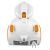 Hyundai VC009 vacuum cleaner rear view, white and orange