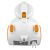 Hyundai VC009 vacuum cleaner rear view, white and orange