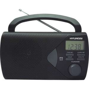 Radio FM Hyundai PR200B cu ceas și alarmă, negru - Hyundai
