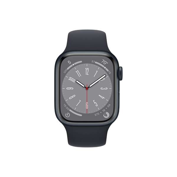 Apple watch series 8 gps 41mm éjfekete alumínium tok, éjfekete sp...