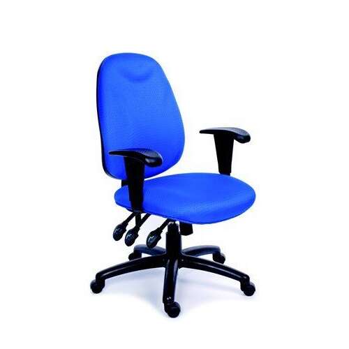 MAYAH Energetic irodai szék, kék szövet, állítható karfával, fekete talppal