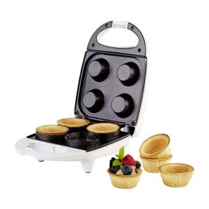 Aparat de gofre Home by Somogyi deschis cu coșuri de vafe coapte și exemple de coșuri de vafe umplute - Home