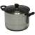 Lamart 8L stainless steel pot with glass lid and black handles