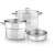 Lamart pasta pot with steamer and strainer, 6 liters, stainless steel