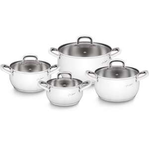 Lamart 8-piece stainless steel cookware set with glass lids - Cookware & bakeware