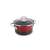 Lamart 1.8L Red and Black Enamel Pot with Glass Lid