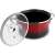 Lamart 1.8L Red and Black Enamel Pot with Glass Lid, Open View