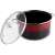 Lamart 5.5L Red and Black Enamel Pot with Lid