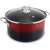 Lamart 5.5L Red and Black Enamel Pot with Glass Lid