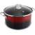 Lamart 5.5L Red and Black Enamel Pot with Glass Lid