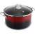Lamart 5.5L Red and Black Enamel Pot with Glass Lid
