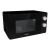 Angled view of Gorenje MO20E1B 20L black microwave oven