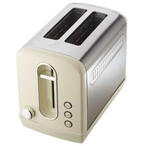 Prăjitor de pâine Gorenje T1100CLI cu 2 fețe, bej, cu accente din oțel inoxidabil - Prajitoare de paine