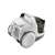 Gorenje VCEA01GACWCY bagless vacuum cleaner, white and black, back view