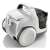 Gorenje VCEA01GACWCY bagless vacuum cleaner, white and black, back view