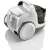 Gorenje VCEA01GACWCY bagless vacuum cleaner, white and black, back view