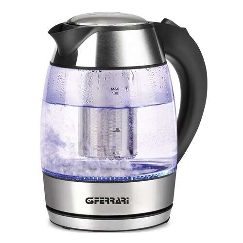 Електрическа кана G3 Ferrari G10066 от неръждаема стомана и стъкло с инфузер за чай