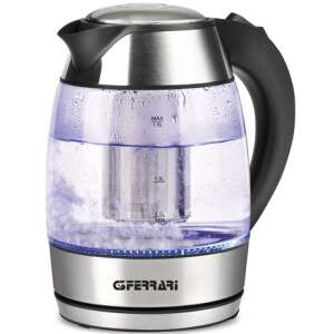 G3 Ferrari G10066 stainless steel and glass electric kettle with tea infuser - Ferrari