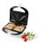 Gallet CRO625 Weißer Sandwichmaker mit Sandwiches, Tomaten und Pilzen