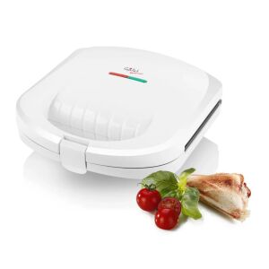 Gallet CRO625 Weißer Sandwichmaker mit Sandwich, Tomaten und Basilikum - Sandwichmaker
