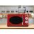 Girmi FM21RED retro red microwave oven in kitchen setting
