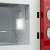 Inside view of Girmi FM21RED red retro microwave oven with grill function