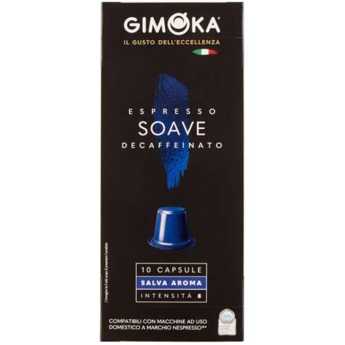 Gimoka Soave Koffeinmentes Espresso Kapszulák, 10 db, Nespresso® gépekkel kompatibilis