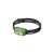 Emos P3534 LED Headlamp, close-up view of green rechargeable head torch with adjustable strap
