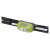 Emos CREE LED rechargeable headlamp, green, close-up of the light