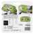 Emos CREE LED rechargeable headlamp, green, 5W, P3534, back of packaging
