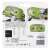 Emos CREE LED rechargeable headlamp, green, 5W, P3534, back of packaging