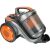 Hausmeister HM2045 bagless vacuum cleaner, grey and orange