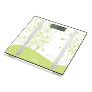 Hauser DPS407G zelená digitálna váha na zloženie tela s kvetinovým vzorom - Hauser