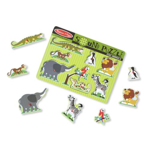 Melissa & Doug Zoo Animals Sound Puzzle z elementami zwierząt