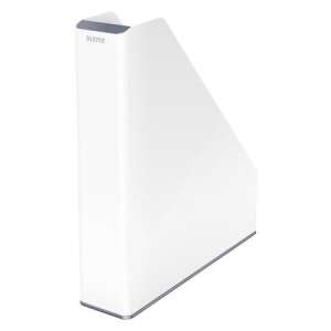Leitz WOW magazine file, white, A4 size, for organizing magazines, documents, and folders - Magazine file