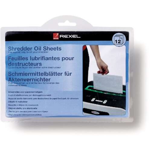 Coli REXEL impregnate cu ulei pentru distrugator documente - 12 buc/set (2101948) (2101948)