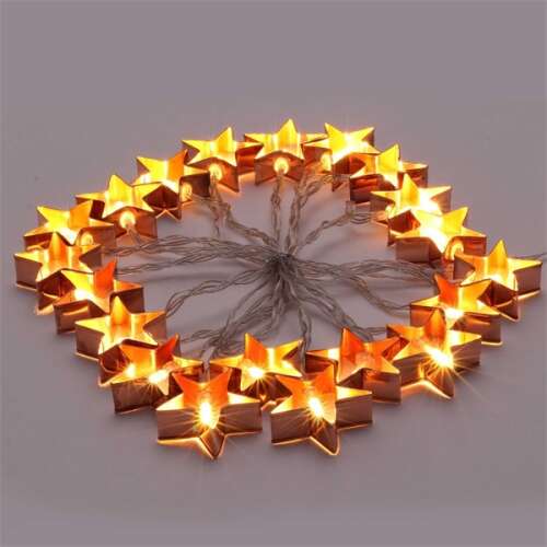 IRIS 20 LED Luminițe Stea, Alb Cald, 4m, Cupru