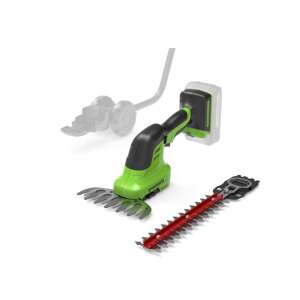 Greenworks G24SHT 24V Bežični set za orezivanje živice i škare za travu, bez baterije i punjača, zeleno-crna - Dom i vrt
