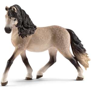Schleich Andalusian Mare toy figure, realistic, grey and black, walking pose - Schleich