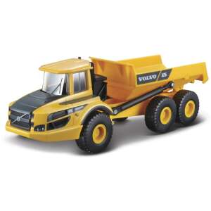 Volvo A25G csuklós billenő teherautó, 1/50 méretarányú modell, sárga, fém öntvény műanyag alkatrészekkel - Bburago