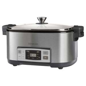 Sencor SPR 5500SS slow cooker, stainless steel, digital display, 6 liter capacity - Electric Cookware