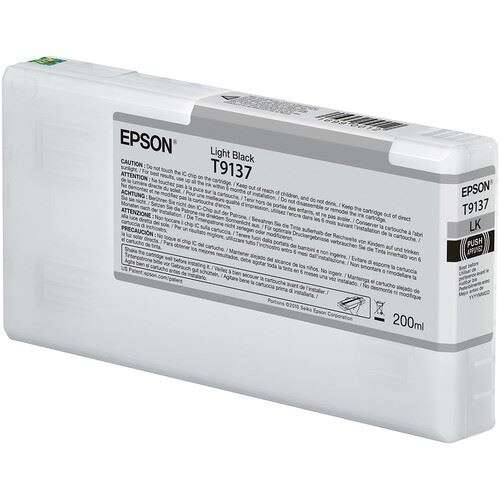 Epson T9137 Light Black 200ml Ink Cartridge