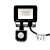 Iris Lighting Z plus 10W IP44 LED reflektor cu senzor de mișcare, negru, vedere din față