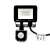 Iris Lighting Z plus 10W 800lm mozgásérzékelős LED reflektor, elülső nézet szenzorral
