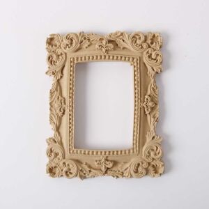 Hőre Lágyuló Fa Díszítőelem - Képkeret - 10x9cm, Festetlen Fa Képkeret, DIY Kézműves Kellék - Fa felirat & dekorációs elem