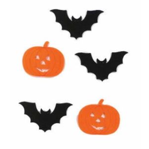 Filcfigura filc Halloween denevér és tök kézműves díszítőelemek - Filcfigura