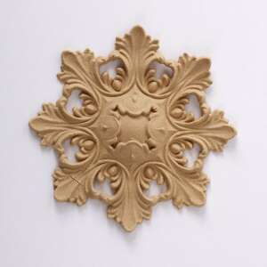 Hőre lágyuló fa díszítőelem - Rozetta 9*6cm 43397 - Fa felirat & dekorációs elem