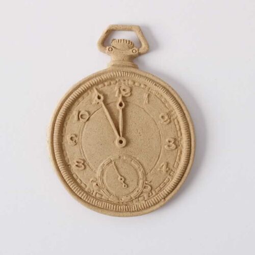 Hőre Lágyuló Fa Díszítőelem Óra - 5,5x4cm - Fa Óra Díszítőelem - Művészet és hobbi