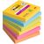 Post-it Super Sticky Carnival 76x76mm 90 листа 4+2 смесени тетрадки 78053710